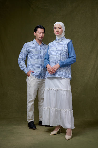 ZM Zaskia Mecca - Couple Set 3 Kemeja Wanita & Kemeja Pria Lengan Panjang - Romansa Khatulistiwa - Edisi Widuri
