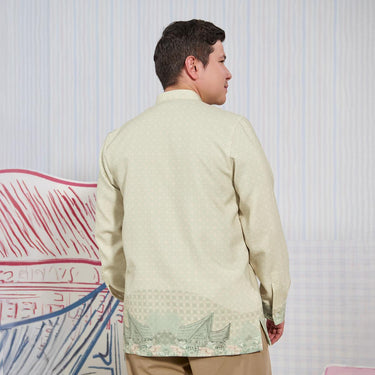 [Raya Collection] ZM Zaskia Mecca - Sarimbit Family Set 1 - Jejak Teduh Huta | Dress Wanita | Kemeja Koko Pria Anak