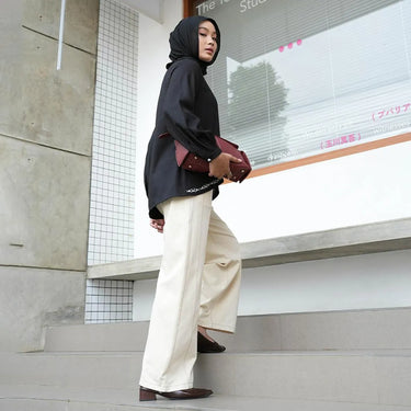 ZM Zaskia Mecca - Ramia Blouse Kemeja Wanita Daily - Detil Bahan Ramsera Katun Premium