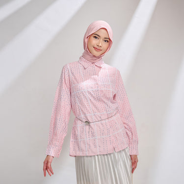 [New Collection] ZM Zaskia Mecca - Mizima Blouse Kemeja Wanita - Aksara Malesung