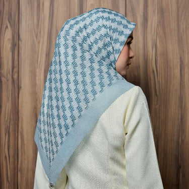 [INCLUDE HARD BOX] ZM Zaskia Mecca - Scarf Maroon Monogram Series Saka | Hijab Premium Square Motif Kerudung Segi Empat