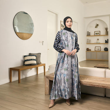 [New Collection] ZM Zaskia Mecca - Sarimbit Family Set 1 - Lilya Raya Series | Gamis Wanita | Kemeja Koko Pria Anak