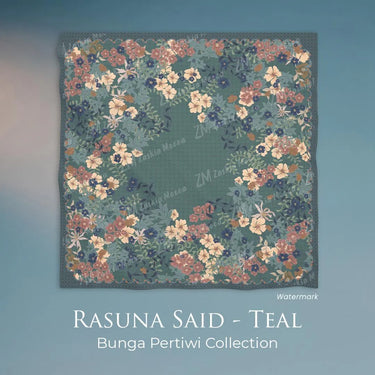 [INCLUDE HARD BOX] ZM Zaskia Mecca - Scarf Bunga Pertiwi Edisi Rasuna Said | Material Voal Alaska Premium | Hijab Motif Segi Empat