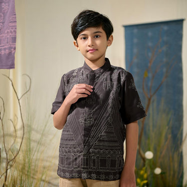 [Raya Collection] ZM Zaskia Mecca - Binuda Kemeja Anak - Jejak Teduh Ruma - Koleksi Ramadhan Series