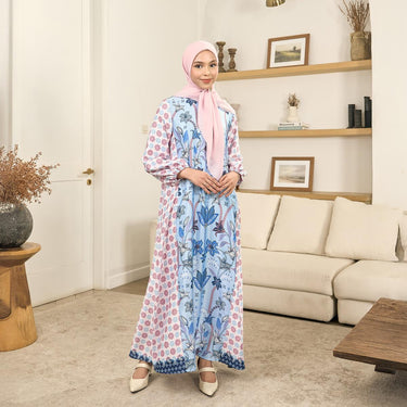[New Collection] ZM Zaskia Mecca - Sarimbit Family Set 3 - Lilya Raya Series | Dress Wanita | Kemeja Koko Pria Anak