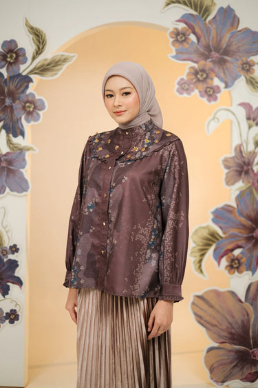 ZM Zaskia Mecca - Yumika Blouse - Romansa Khatulistiwa - Edisi Bunga Simpur