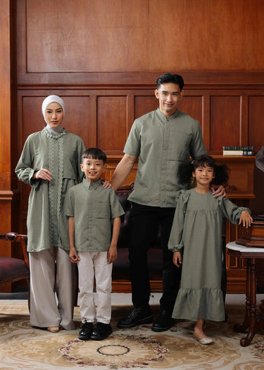 ZM Zaskia Mecca - Sarimbit Family Set Stone - Edisi Senandung Alam - Raya Collection Koleksi Lebaran Premium