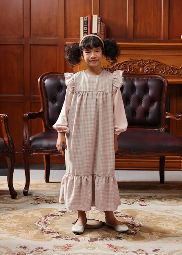ZM Zaskia Mecca - Sarimbit Family Set Sand - Edisi Senandung Alam - Raya Collection Koleksi Lebaran Premium