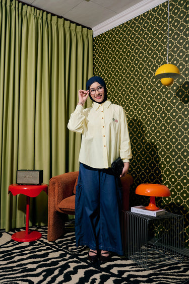 [New Collection] ZM Zaskia Mecca - Gleyn Blouse Kemeja Wanita - Koleksi Rasa Rasa - Cemil Cemil