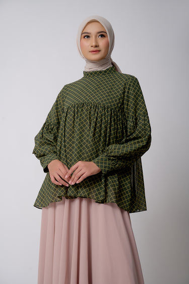 ZM Zaskia Mecca - Gyuna Green Blouse - Teman Serumpun - Edisi Malaysia