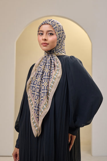 ZM Zaskia Mecca - Rasa Harmoni Series Tasdia Voil - Hijab Premium Square Motif Kerudung Segi Empat