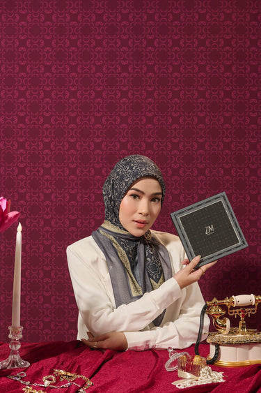 [New Collection] ZM Zaskia Mecca - Simfoni Scarf Tasdia Voil Hijab Motif - Harmoni Series | Square Segi Empat