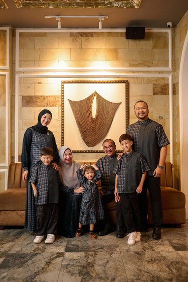 ZM Zaskia Mecca - Sarimbit Family Set 1 Ink - Teman Serumpun - Edisi Kamboja - Raya Collection Koleksi Lebaran Premium