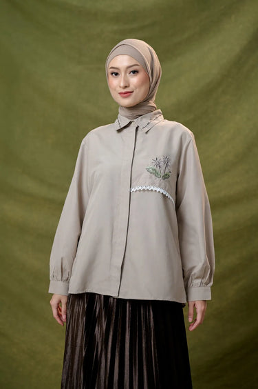 ZM Zaskia Mecca - Kalyna Kemeja Wanita - Romansa Khatulistiwa - Edisi Bunga Wijayakusuma