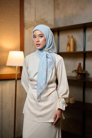 [New COllection] ZM Zaskia Mecca - Scarf Kamboja | Hijab Premium Square Motif Kerudung Segi Empat