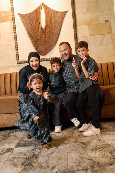 ZM Zaskia Mecca - Sarimbit Family Set 4 Ink - Teman Serumpun - Edisi Kamboja - Raya Collection Koleksi Lebaran Premium