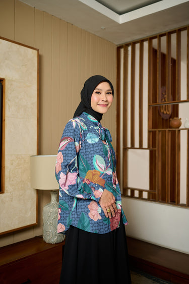 [New Collection] ZM Zaskia Mecca - Mialy Blouse Kemeja Wanita - Monogram Rupa | Ramadhan Series