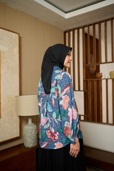 [New Collection] ZM Zaskia Mecca - Mialy Blouse Kemeja Wanita - Monogram Rupa | Ramadhan Series