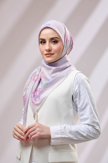 [INCLUDE PREMIUM HARD BOX] ZM Zaskia Mecca - Citra Primadona Series Ultra Silky Scarf - Hijab Premium Square Motif Kerudung Segi Empat