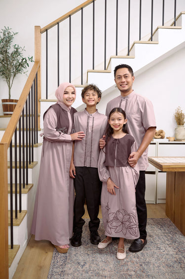 [New Collection] ZM Zaskia Mecca -Sarimbit Family Set - Lilya Puspita | Gamis Wanita | Kemeja Koko Pria Anak