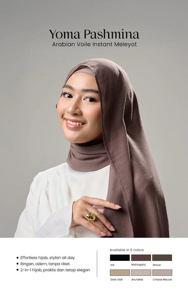 ZM Zaskia Mecca - Yoma Arabian Shawl Pashmina (Iner Meleyot)