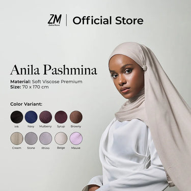 ZM Zaskia Mecca - Anila Pashmina Viscose Muslim - Hijab Pashmina Bahan Viscose Premium