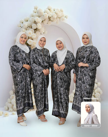 [Bridesmaid Bliss Package] ZM Zaskia Mecca - Gamis Tunik Wanita & HIjab Paris Voal