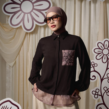 ZM Zaskia Mecca - Rania Kemeja Wanita - Blouse Collection - Edisi Rona Semi