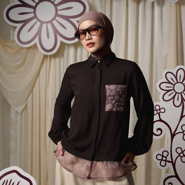 ZM Zaskia Mecca - Rania Kemeja Wanita - Blouse Collection - Edisi Rona Semi