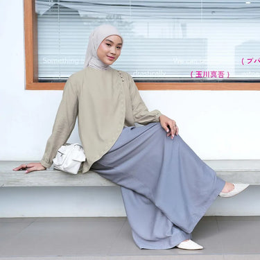ZM Zaskia Mecca - Ramia Blouse Kemeja Wanita Daily - Detil Bahan Ramsera Katun Premium