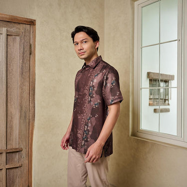 ZM Zaskia Mecca - Sarimbit Family Set | Romansa Khatulistiwa Edisi Bunga SImpur | Blouse Wanita | Kemeja Pria Anak