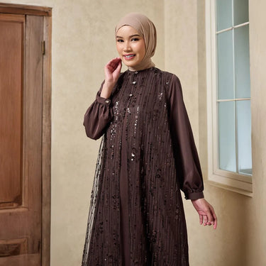 [Raya Collection] ZM Zaskia Mecca - Sarimbit Family Set - Jejak Teduh Series Arta Pusaka | Dress Wanita | Kemeja Pria Anak