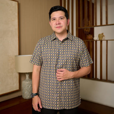 [New COllection] ZM Zaskia Mecca - Moby Kemeja Pria - Monogram Rupa | Ramadhan Series