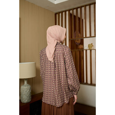 [New Collection] ZM Zaskia Mecca - Mavka Blouse Kemeja Wanita - Monogram Rupa | Ramadhan Series