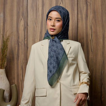 [New COllection] ZM Zaskia Mecca - Scarf Monogram Series Tapak | Hijab Premium Square Motif Kerudung Segi Empat