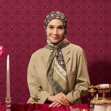 [INCLUDE HARD BOX] ZM Zaskia Mecca - Irama Scarf Tasdia Voil Hijab Motif - Harmoni Series | Square Segi Empat