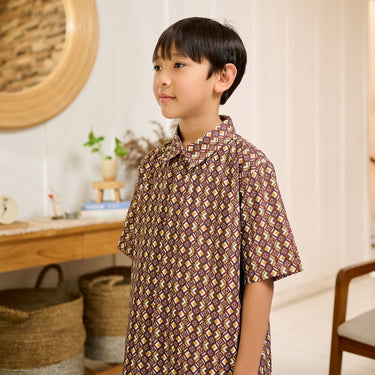 [New Collection] ZM Zaskia Mecca - Myoo Kemeja Anak - Monogram Rupa | Ramadhan Series