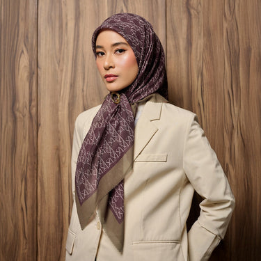 [New COllection] ZM Zaskia Mecca - Scarf Monogram Series Tapak | Hijab Premium Square Motif Kerudung Segi Empat