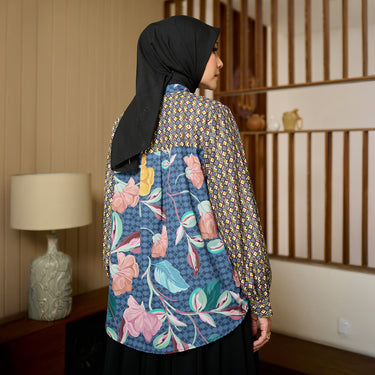 [New Collection] ZM Zaskia Mecca - Mizie Blouse Kemeja Wanita - Monogram Rupa | Ramadhan Series