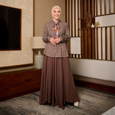 [New Collection] ZM Zaskia Mecca - Mizie Blouse Kemeja Wanita - Monogram Rupa | Ramadhan Series